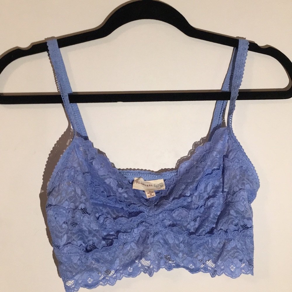 Blue lace bralette